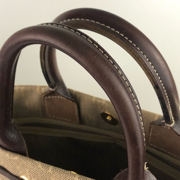 Dooney & Bourke Signature Logo Canvas/Leather Tassel Bag - Picture 13 of 16